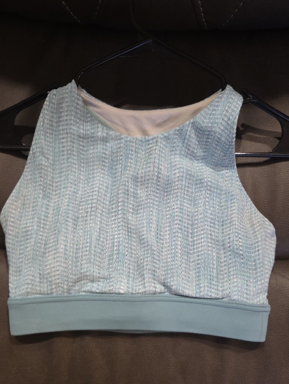 P'tula Soft Blue and White Lined Sports Bra